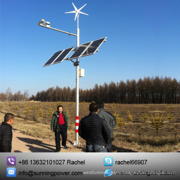 300W Wind Turbine Wind Solar CCTV Monitoring System